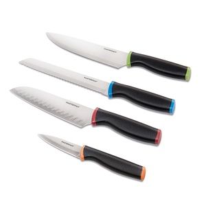 8-PC KNIFE SET WITH PROTECTIVE BLADE COVERS, STAINLESS STEEL BLADE AND NON-SLIP